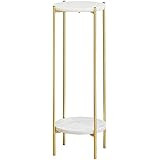 ALPOME Marble top Drink Table end Table 2-Tier 2 Layer Stable Plant Holder Stands (Gold) | Amazon (US)