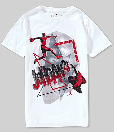 Jordan Big Boys 8-20 Short Sleeve 3-Peat Graphic T-Shirt - M | Dillard's