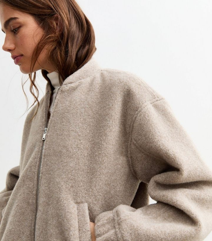 Textured Oversized Bomber Jacket
						
						Add to Saved Items
						Remove from Saved Items | New Look (UK)