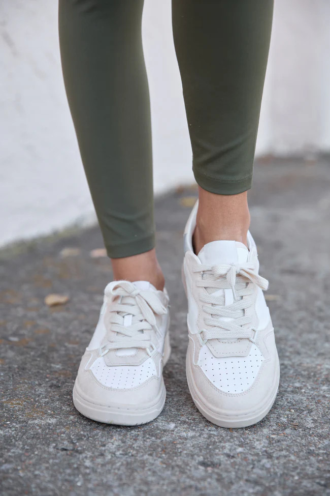 Paige Beige Sneakers | Pink Lily