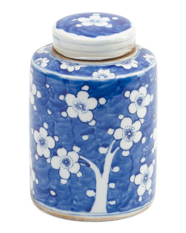 7.5in Plum Pattern Mini Tea Jar With Lid | Home | Marshalls | Marshalls