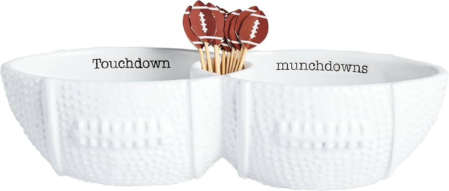 Mud Pie Football Double Dip Server with Toothpicks | Amazon (US)