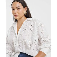 White Broderie Shirt | Simply Be (UK)