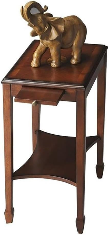 Beaumont Lane Traditional Wood Side Table in Olive Ash Burl/Cherry | Amazon (US)