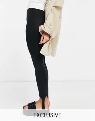 COLLUSION stirrup leggings in black | ASOS (Global)