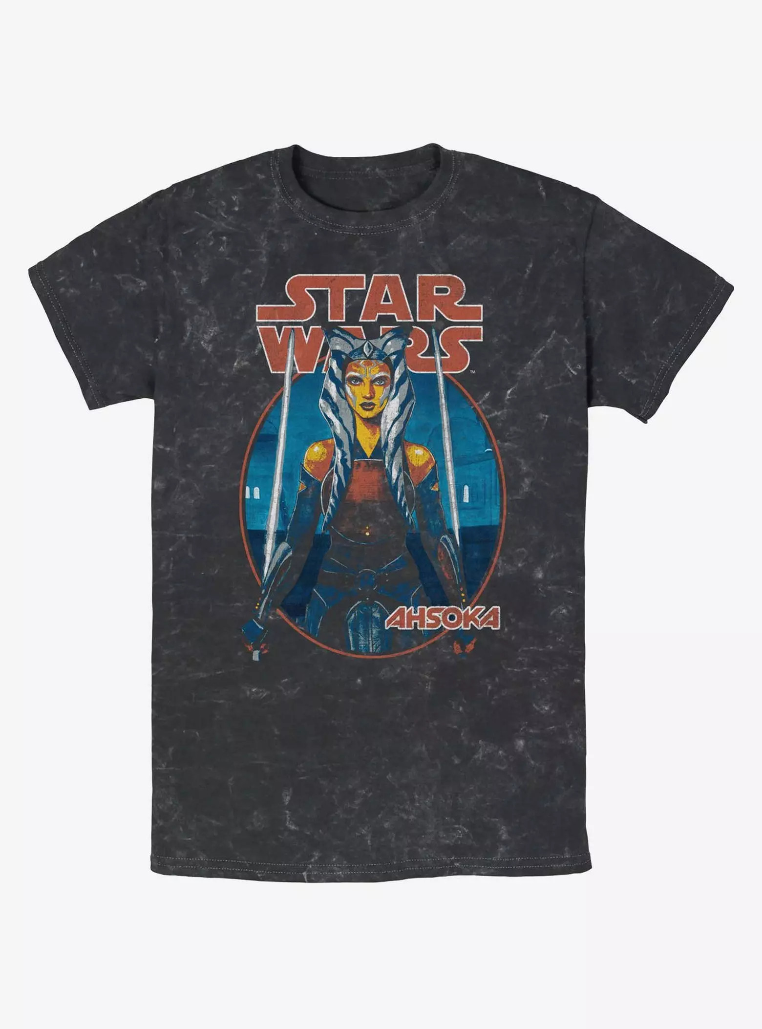 Star Wars Ahsoka Twin Sabers Mineral Wash T-Shirt | BoxLunch