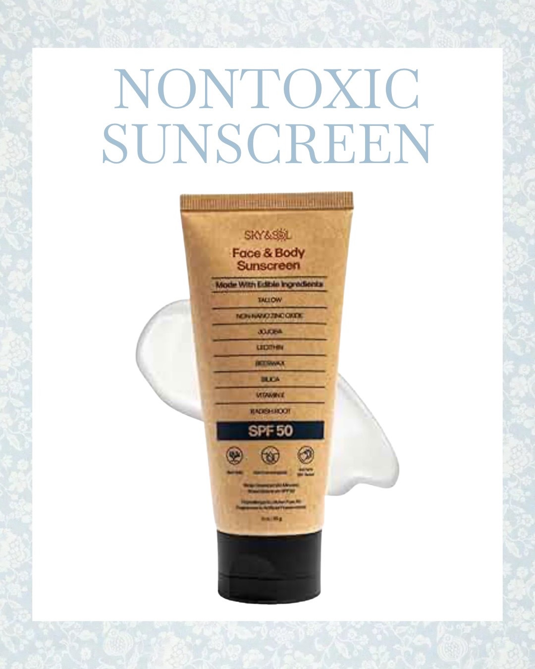 When it comes to sunscreen, I trust Sky and Sol because it’s CLEAN, non-toxic, and made with the best ingredients for our skin ☀️

Unlike most sunscreens, it’s free from harmful chemicals like oxybenzone, parabens, and synthetic fragrances. Instead, it’s packed with zinc oxide, a mineral sunblock that offers broad-spectrum protection. It’s also infused with organic aloe vera and coconut oil to nourish and hydrate the skin! 

The best part? Knowing that I’m using a sunscreen that’s safe, effective, and full of ingredients I can trust makes all the difference. 🌿

This is the sunscreen I trust for my family — I wanted to share so you can feel confident protecting your loved ones too! I love just using one sunscreen that’s safe for me and for Mary Grace! We both use this and love it! 

 #SafeSunscreen #CleanBeauty #NonToxicLiving #HealthySkin #SkyAndSol #sun #sunscreen #sunprotection #nontoxic #nontox #lowtoxic #lowtox #nontoxicsunscreen #safesunscreen #babysunscreen #kidsunscreen #beach #beachessentials #summer #summeressentials #crunchy #clean #safe 

#LTKFindsUnder50 #LTKKids #LTKSeasonal