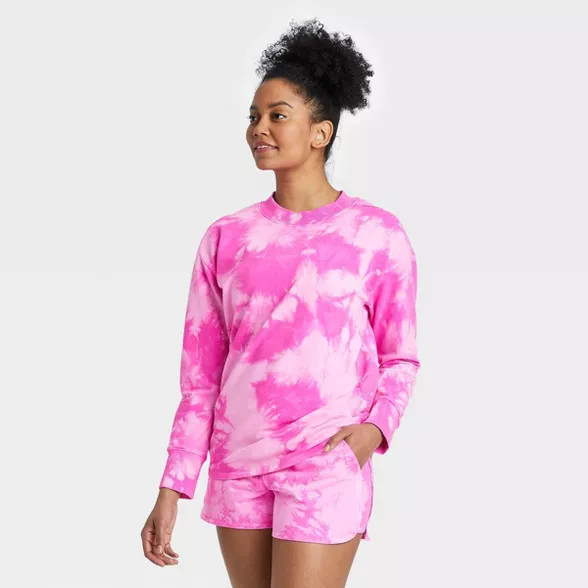 Women's French Terry Crewneck Pullover - All in Motion™ | Target