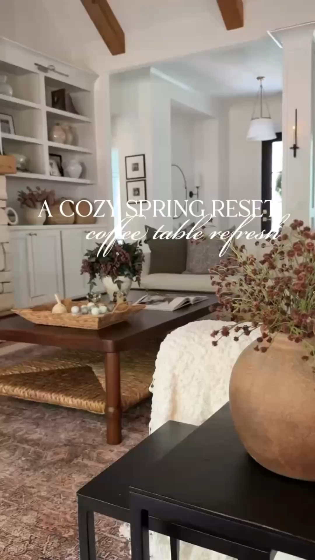 Cozy spring coffee table reset ✨

#LTKHome #LTKSeasonal