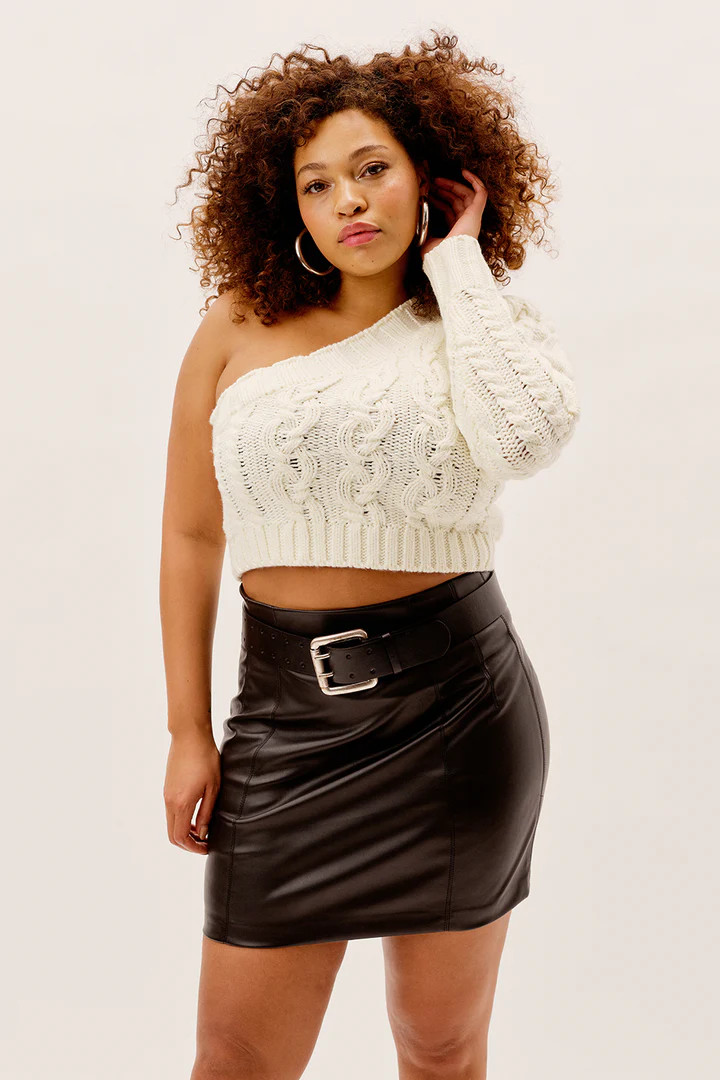 Quinn One Shoulder Sweater | For Love & Lemons