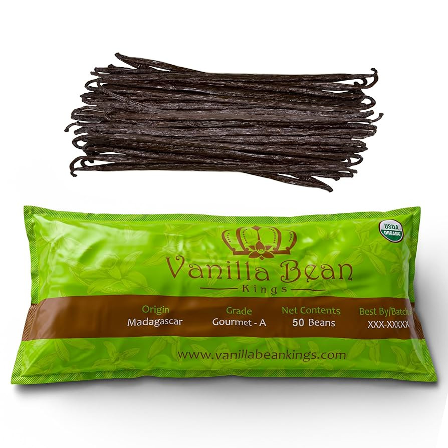 50 Organic Madagascar Vanilla Beans. Whole Grade A Vanilla Pods for Vanilla Extract and Baking | Amazon (US)