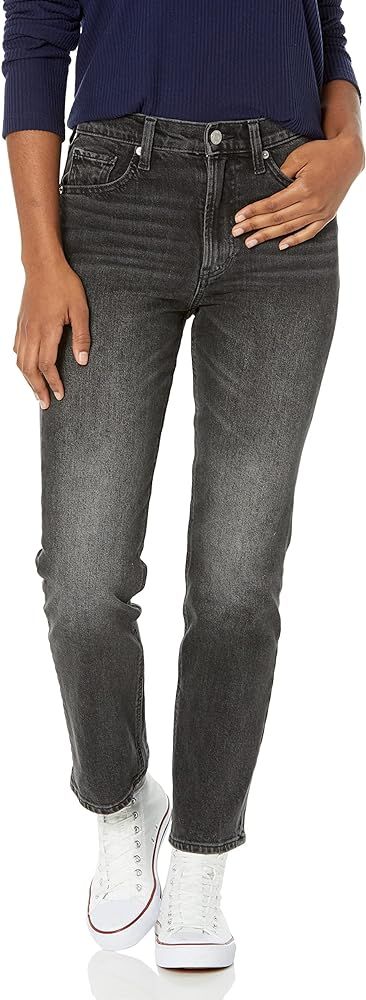 GAP Women's High Rise Straight Fit Denim Jeans | Amazon (US)