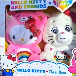 Care Bear Hello Kitty and Cheer Bear Plush 2pk ❤️🩷💙 Brand New | Poshmark
