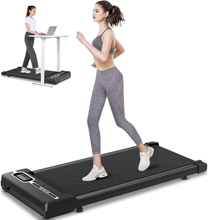 Walking Pad Treadmill 2 in 1, 6.2MPH Under Desk Treadmill Portable for Office & Home, Wide Runnin... | Amazon (US)