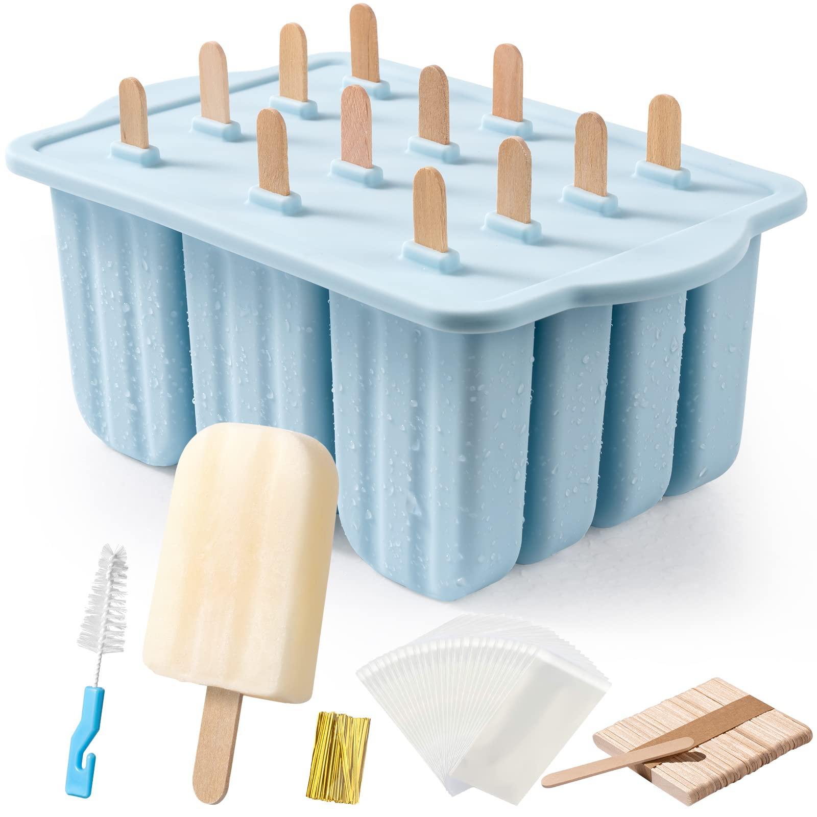 Popsicles Molds, MEETRUE 12 Pieces Silicone Popsicle Molds Easy-Release BPA-free Popsicle Maker M... | Amazon (US)