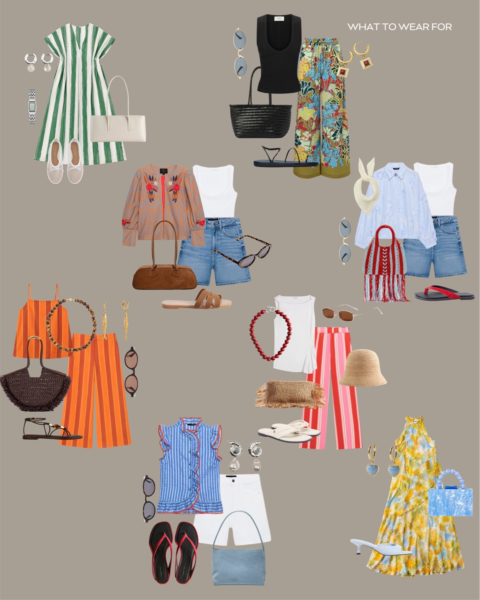 Colourful print outfits for summer 💕☀️