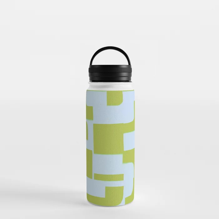 Abstract in Kiwi Water Bottle | Society6