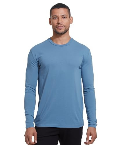 True Classic Mens Long Sleeve Thermal Tee Shirts - Crew Neck Long Sleeve Thermal T Shirt - Regular, Pack of 1, Indigo, S | Amazon (US)