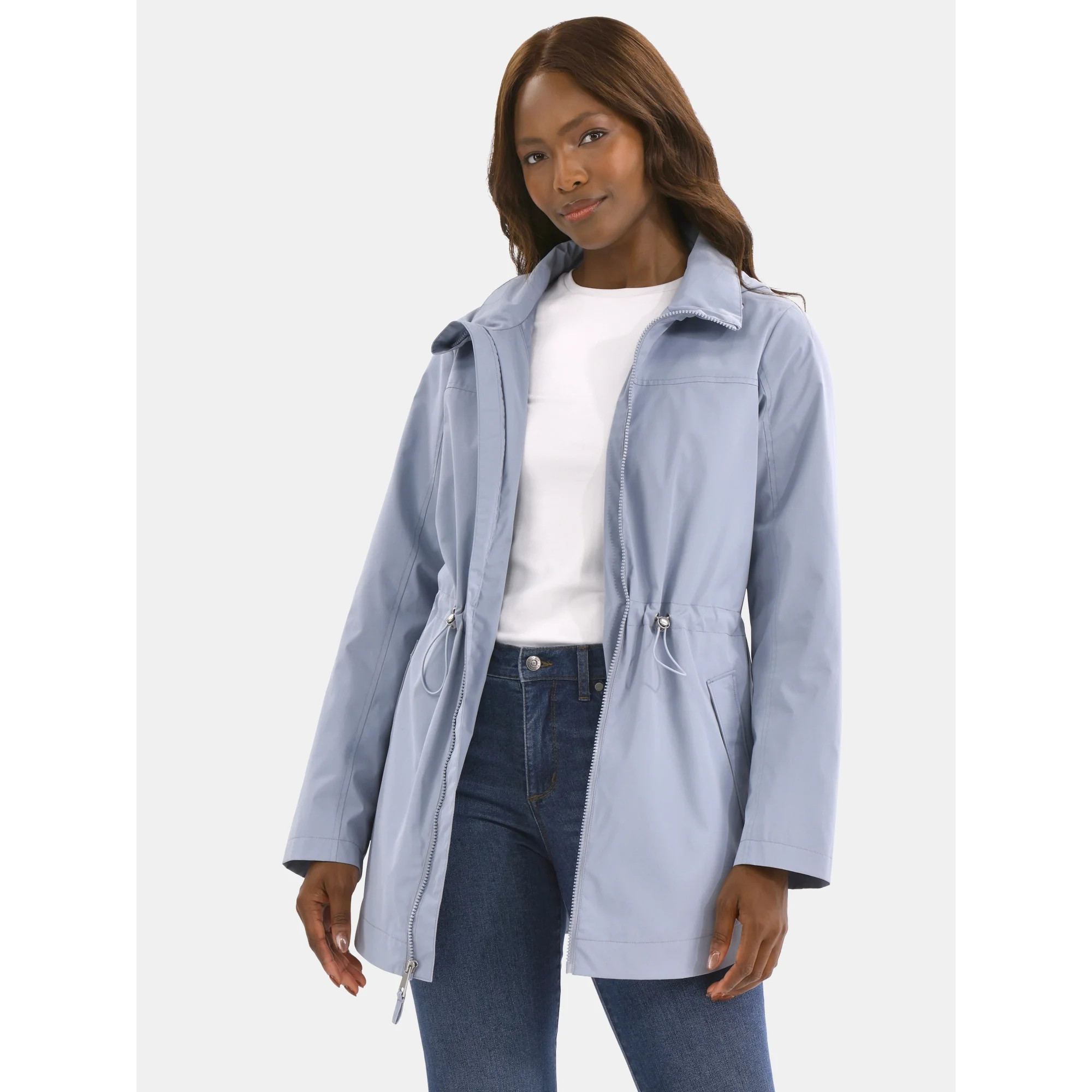 Time and Tru Women's Lightweight Anorak Jacket with Hood, Sizes XS-2X | Walmart (US)