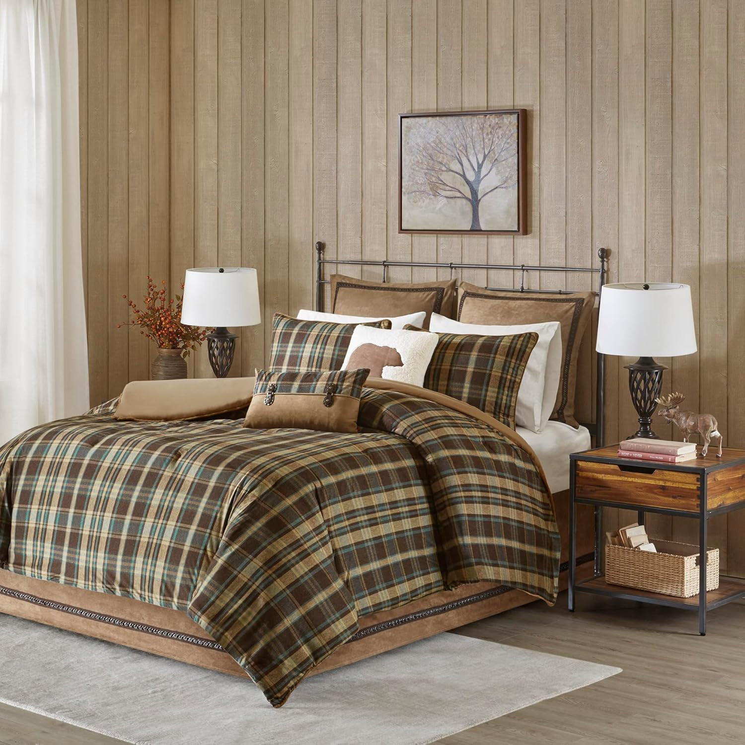 Woolrich Rustic Lodge Cabin Comforter Set - All Season Down Alternative Warm Bedding Layer and Ma... | Amazon (US)