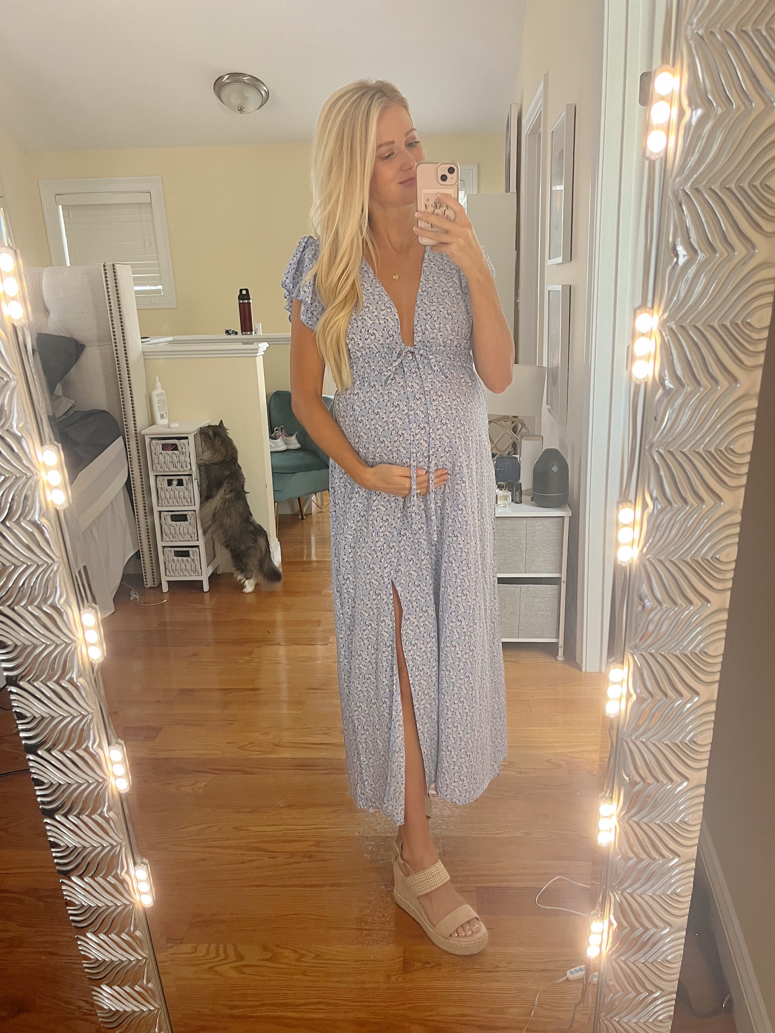Third trimester office friendly dress 

#LTKbump