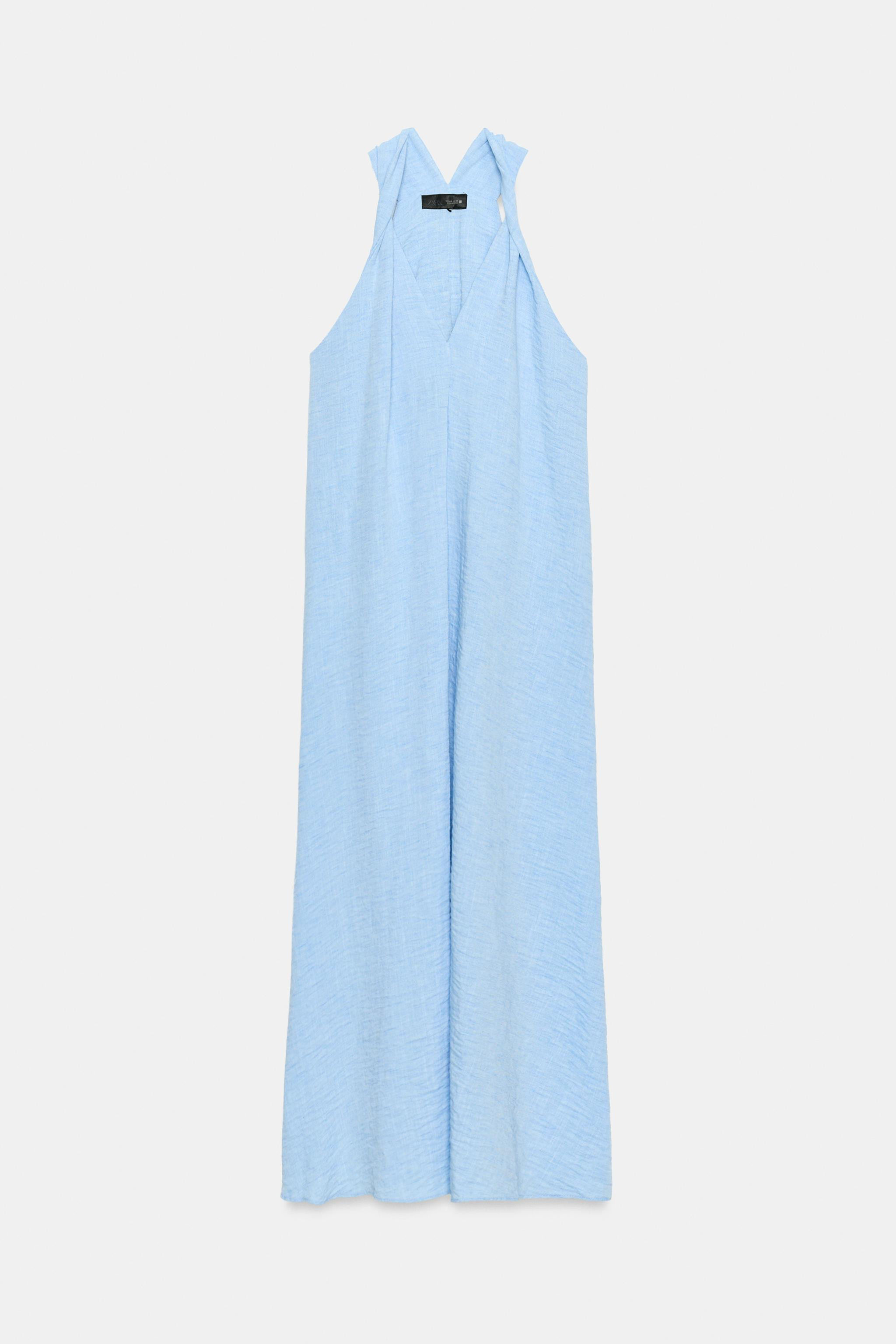 TWISTED SHOULDER LONG DRESS | Zara US