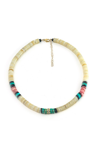 Beaded 18K Yellow Gold Diamond Necklace | Moda Operandi (Global)