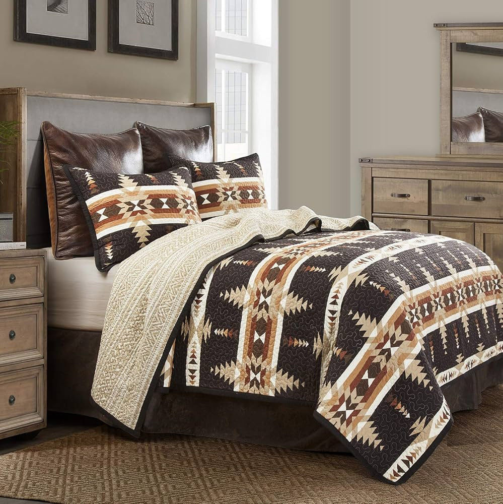 Paseo Road by HiEnd Accents Yosemite Western Bedding 3 Piece Quilt Set with Pillow Shams, Full Qu... | Amazon (US)