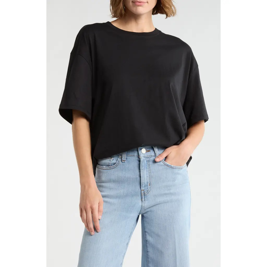 FRAME The Plus One Pima Cotton T-Shirt in Black at Nordstrom Rack, Size Xs/s | Nordstrom Rack
