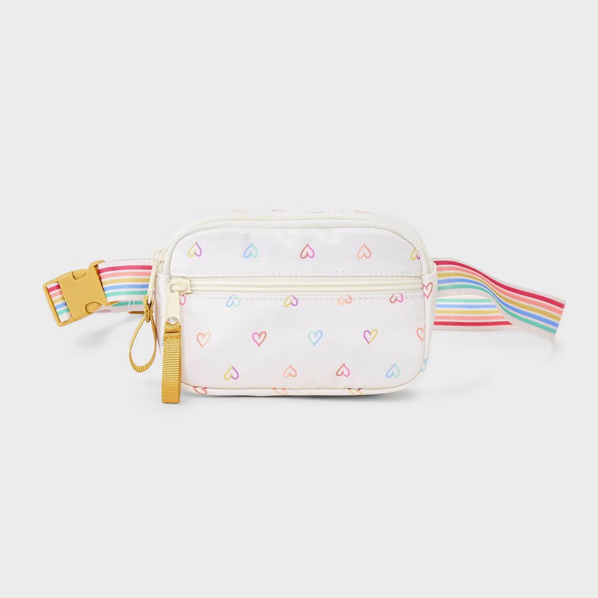 Girls' Heart Print Fanny Crossbody Bag - Cat & Jack™️ White | Target