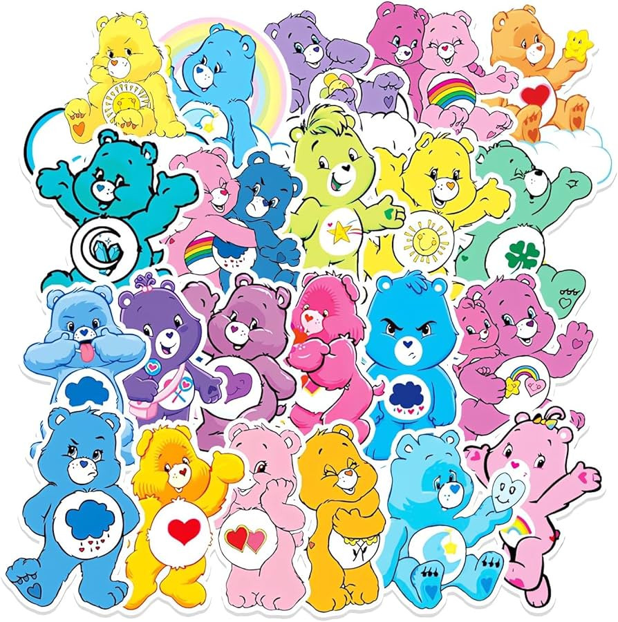 50 Pcs Cute Bears Stickers for Kids Teens Adults, Cute Cartoon Vinyl Stickers for Laptop, Skatebo... | Amazon (US)