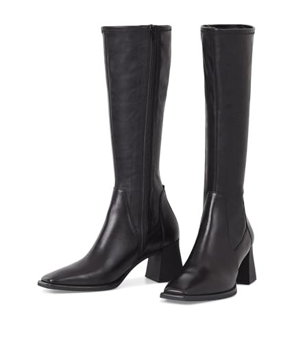 Vagabond Shoemakers Womens Hedda Leather Tall Stretch Boots, Chocolate, 10, Medium | Amazon (US)