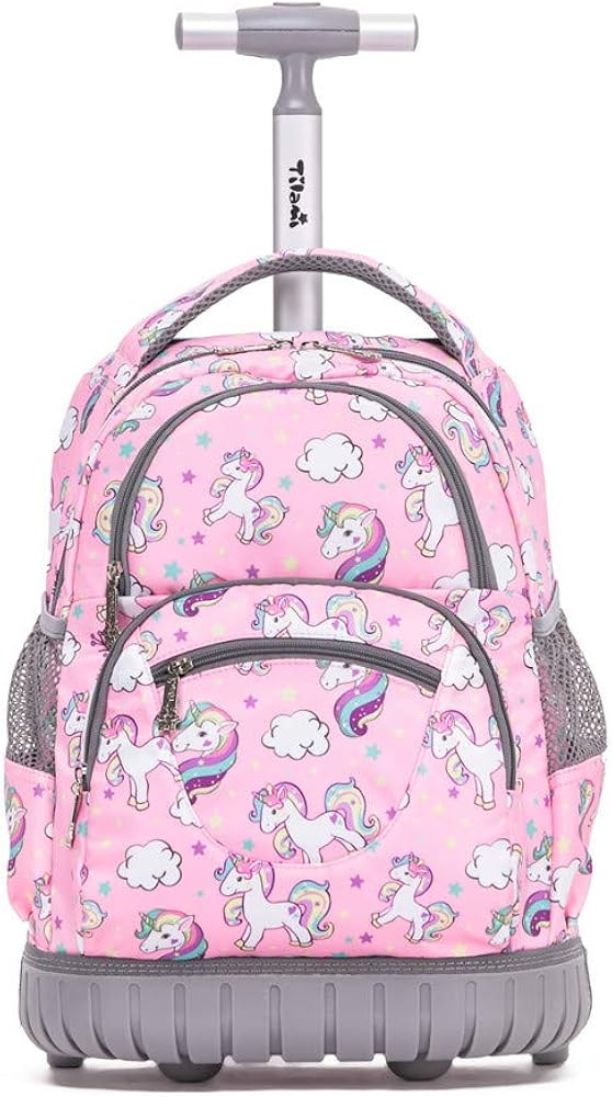 Tilami Rolling Backpack 16 Inch School College Travel Carry-on Backpack Boys Girls | Amazon (US)