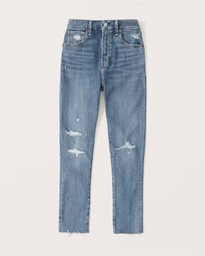 Women's High Rise Super Skinny Ankle Jean | Women's Bottoms | Abercrombie.com | Abercrombie & Fitch (US)