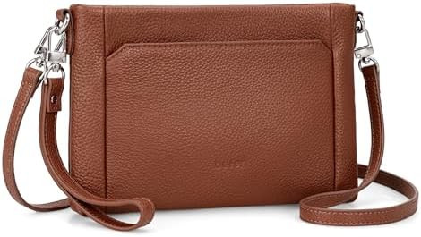 befen Genuine Leather Wristlet Wallet for Women Soft Leather Crossbody Bag Clutch Purse with RFID... | Amazon (US)
