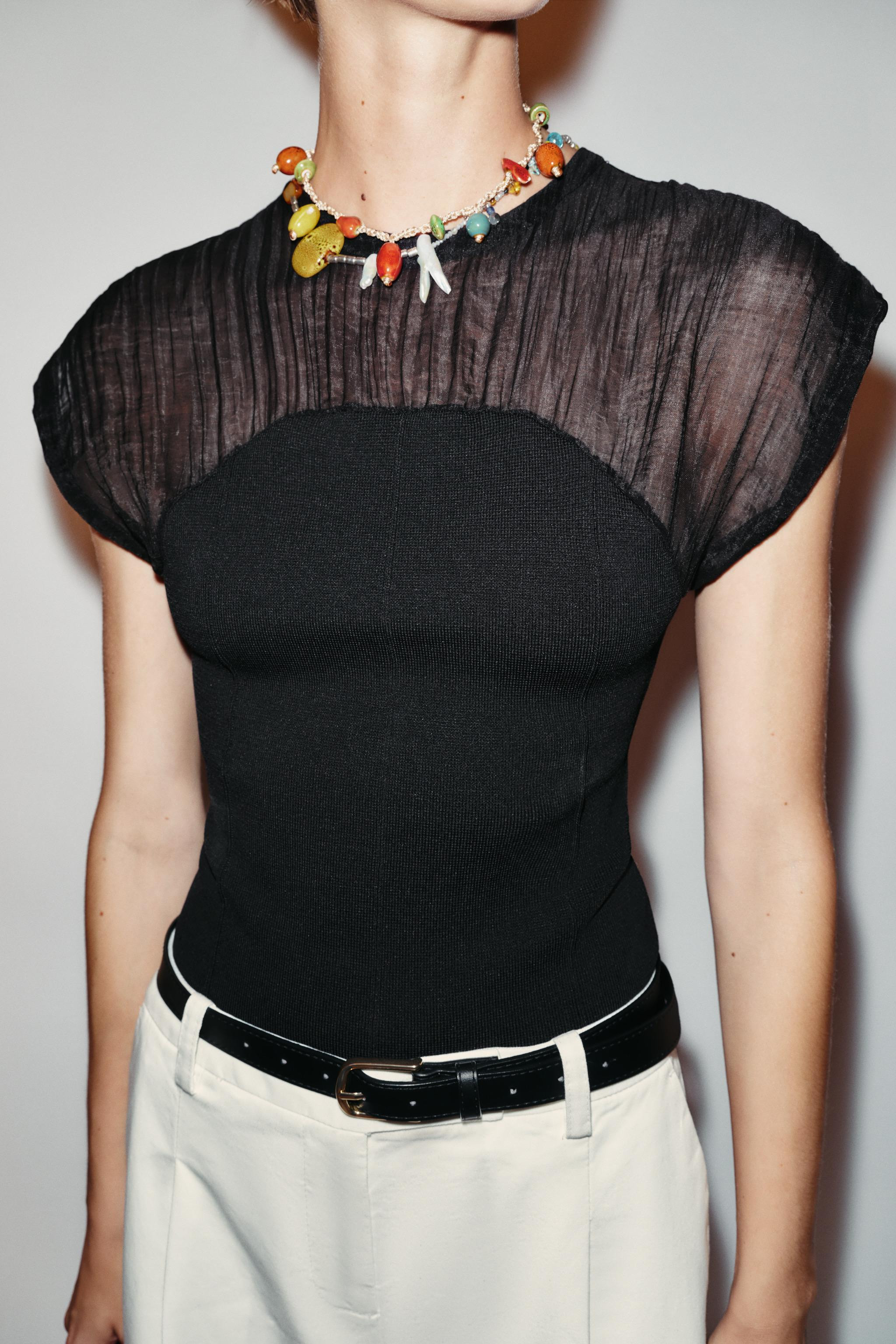 Kombiniertes Strickoberteil | Zara DE