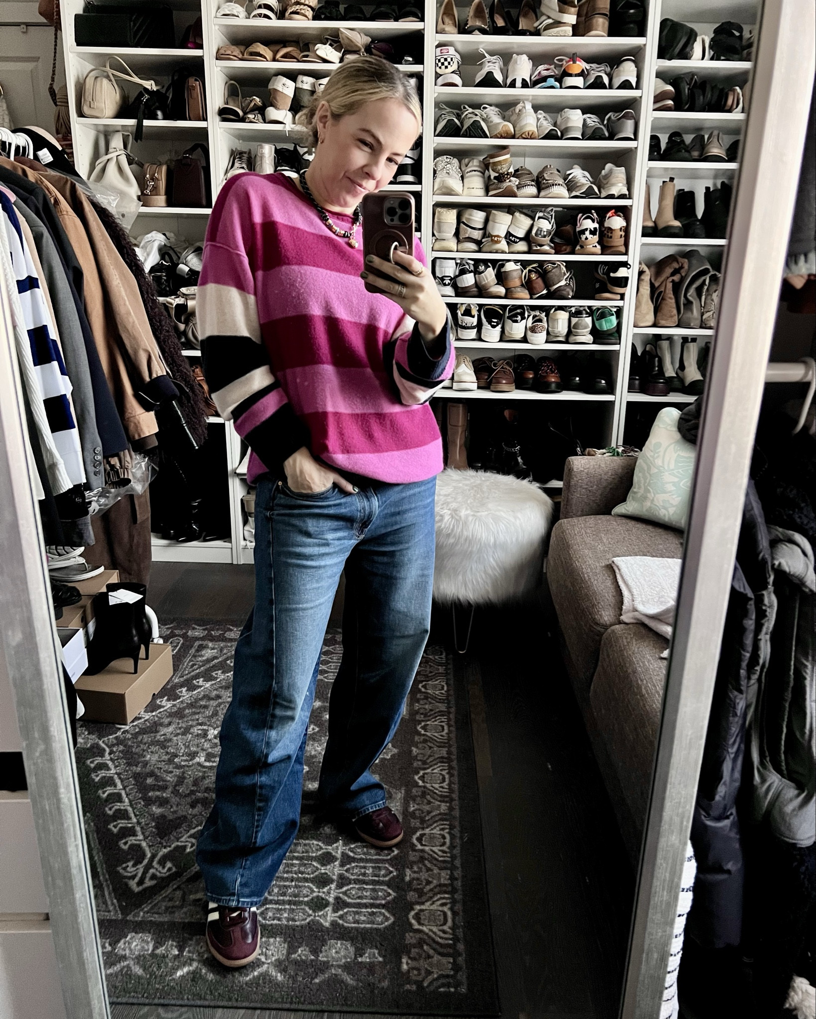 Cozy holiday weekend outfit