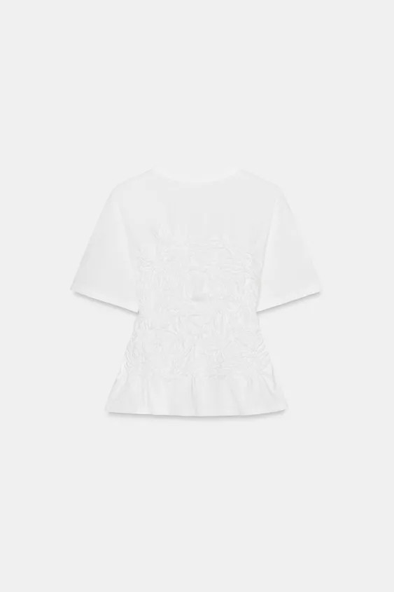 SHORT SLEEVE RUCHED TOP | Zara US