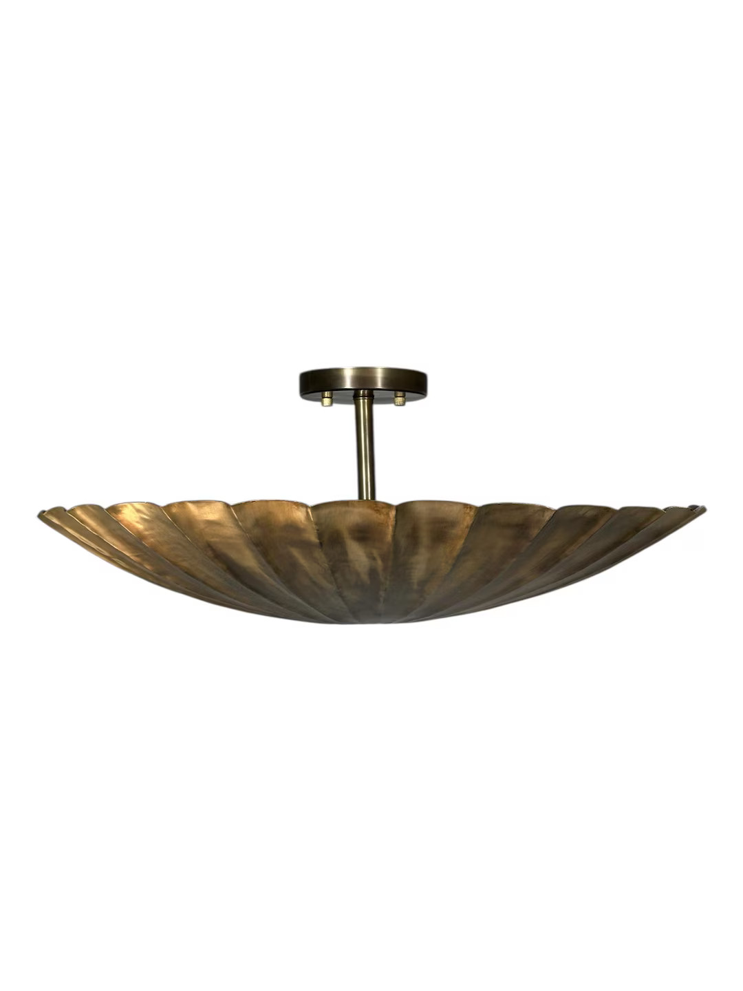 Unique Handmade Antique Brass Flush Mount Ceiling Lamp: Vintage Style Lighting - Etsy | Etsy (US)