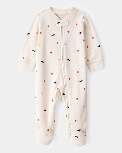Baby Halloween 2-Way Zip Cotton Sleep & Play Pajamas - Ivory | Carter's Inc