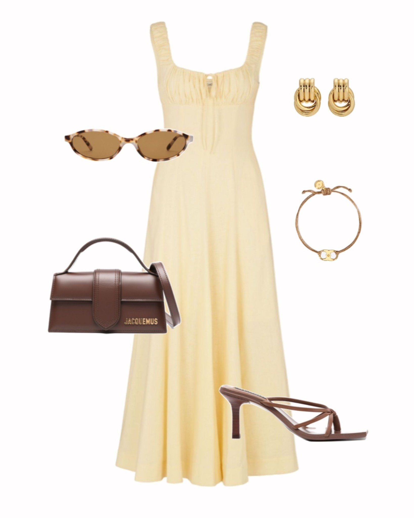 Yellow midi dress, Charleston outfit 