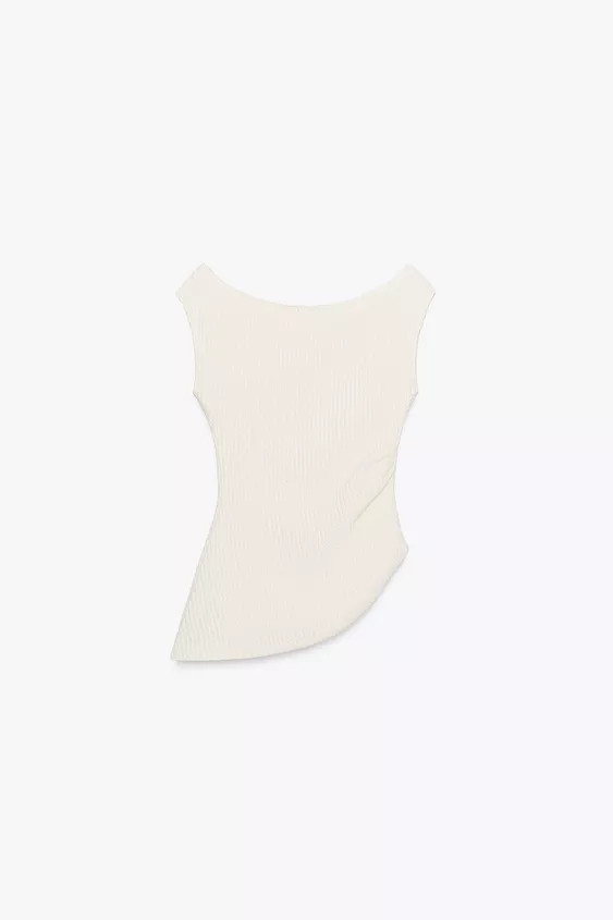 DRAPED TEXTURED TOP | Zara US