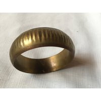 Bronze Bangle, Metal Bracelet, Rust Boho Rustic Ridge Embossed Hippie | Etsy (US)