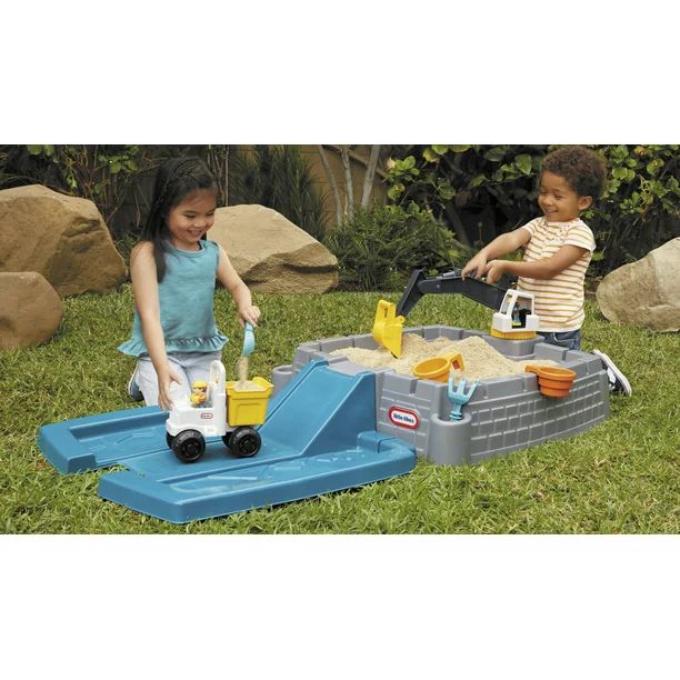 Little Tikes Dirt Diggers Excavator Sandbox for Kids, Including Lid and Play Sand Accessories | Walmart (US)