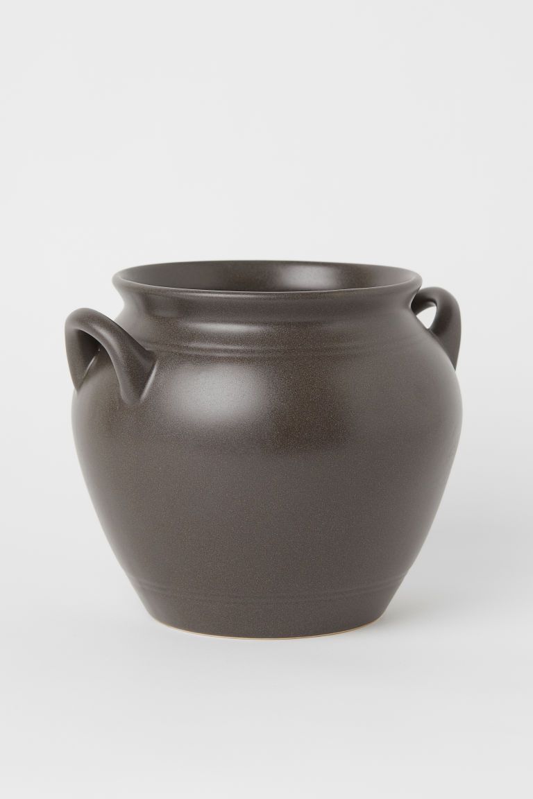 H & M - Stoneware Plant Pot - Beige | H&M (US + CA)