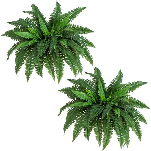 Nearly Natural 40IN Artificial Boston Fern Large Hanging Plant, Set of 2 Artificial Ferns that Look Real for Home Décor | Amazon (US)