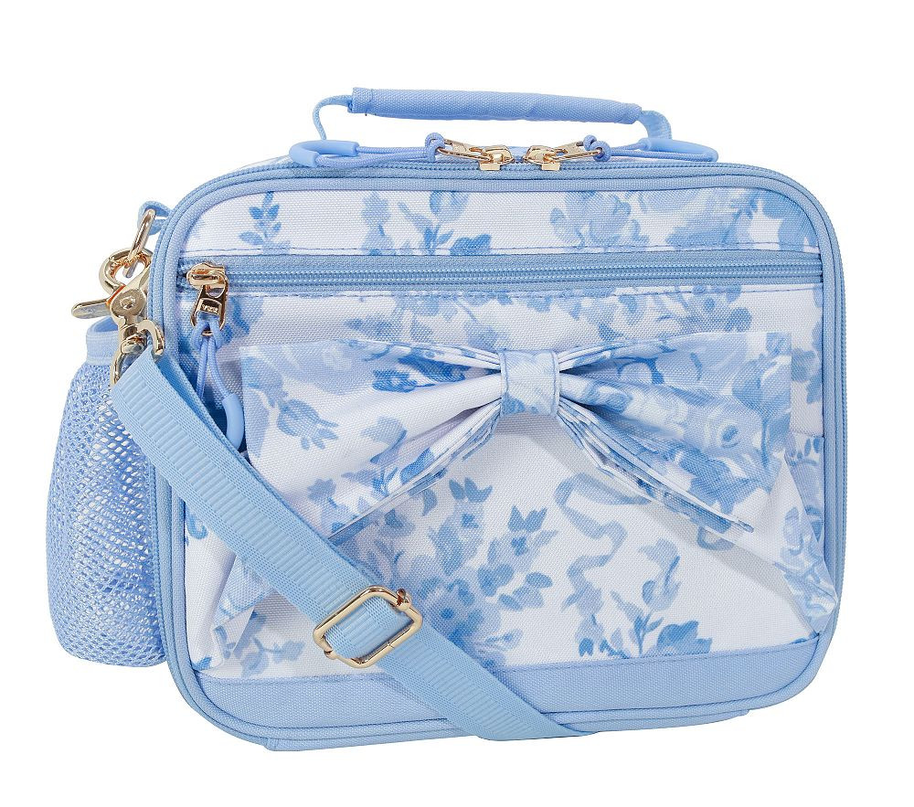Mackenzie LoveShackFancy Blue Damask Floral Adaptive Lunch Box | Pottery Barn Kids