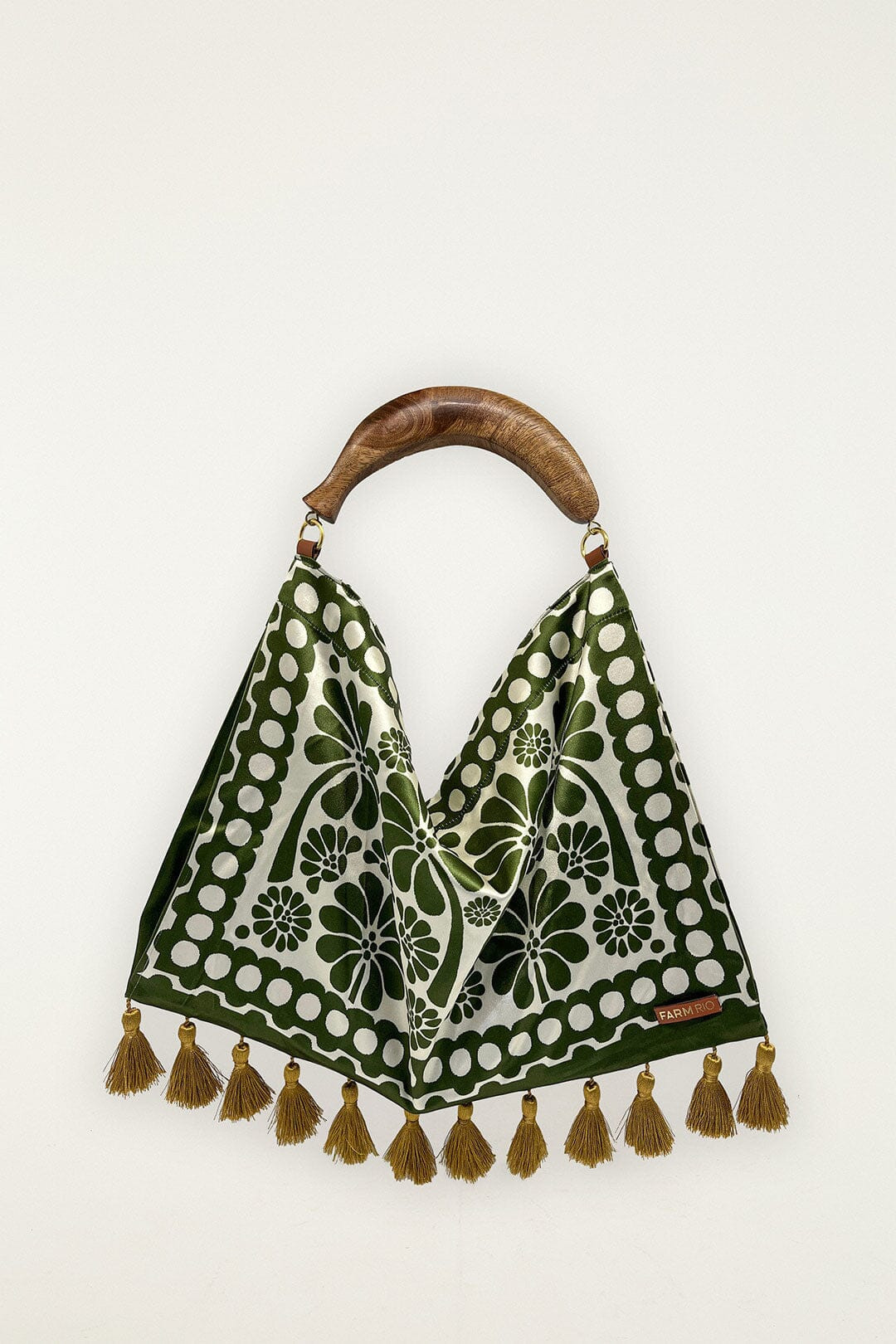 Green Jacquard Tassels Mini Bag | FARM Rio | FarmRio (US)