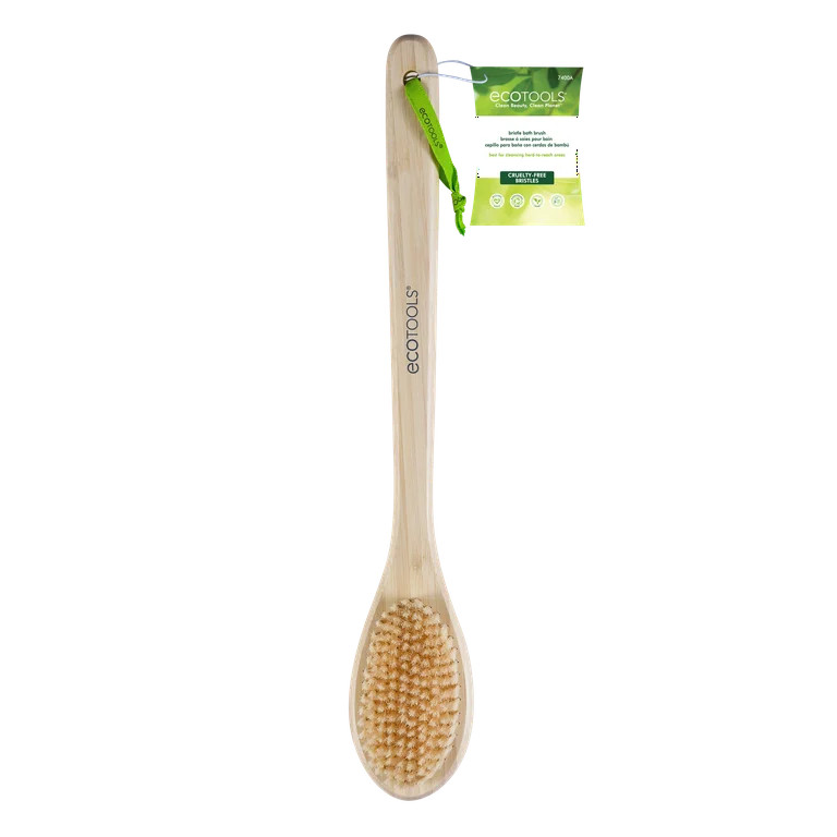 EcoTools Bath Bristle Brush, for Cleansing & Exfoliating, Synthetic Bristles, Brown, 1 Count | Walmart (US)