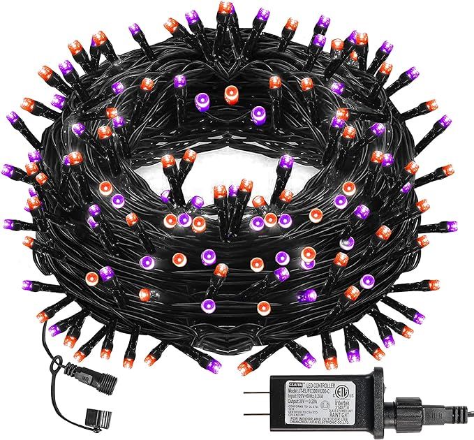 DAZZLE BRIGHT Halloween 300 LED String Lights, 100FT String Lights with 8 Lighting Modes, Hallowe... | Amazon (US)